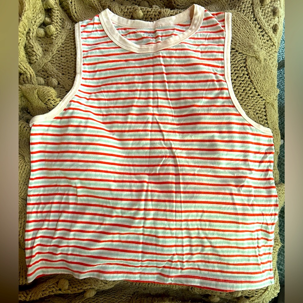 Madewell L Striped Tank Short Large